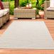 Tapis intérieur et extérieur pour balcon, résistant à l'eau, couleur unie, beige, dimensions : 120 x 170 cm