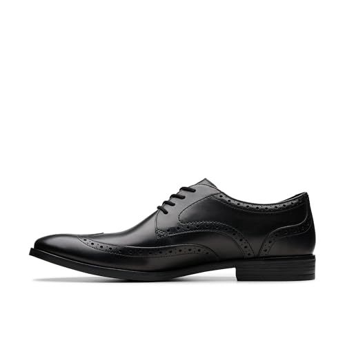 Clarks Brandon Limit Mens Black Leather, 6.5