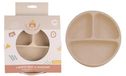 DORON & CHARLIE - Zuignapbord - Kindervoeding - Beige - Siliconen - 3 Compartimenten
