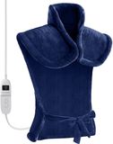 Seranova Coussin chauffant électrique lesté pour le dos, les épaules et le cou - Heating Pad - Coussin chauffant - 1.3KG - 100w - Bleu