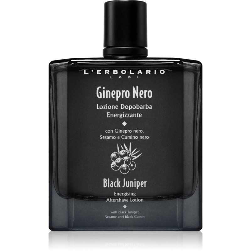 L'Erbolario Black Juniper Energizing Aftershave Lotion 3.3oz