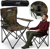 Opvouwbare Camouflage Opvouwbare Campingstoel, Visstoel 50x50x80 cm met Bekerhouder + Hoes