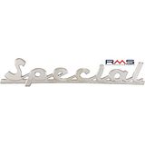 Embleem/belettering Vespa Embleem/belettering 'Special' voor Vespa V 50 Special V5 A etc. - 4 pinnen 132 x 27 mm