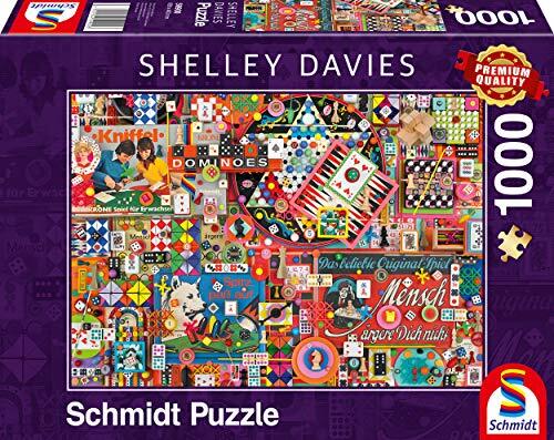Schmidt Spiele GmbH Vintage Gesellschaftsspiele Puzzle 1.000 Teile: Erwachsenenpuzzle Shelley Davies