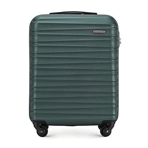WITTCHEN GROOVE Line Kleine koffer handbagagekoffer Reiskoffer Handbagage Stevige bagage Harde ABS Cijferslot Telescopisch handvat 4 zwenkwielen Maat S Groente