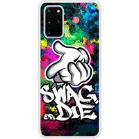 Samsung Galaxy S20 Swag or die Verstevigd hoesje met sublimatie bedrukking