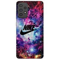 Nike Coque Pour Samsung Galaxy A72 logo noir stylé Rose Vif Violet Bleu Maniacase