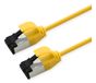 ROLINE Câble de raccordement U/FTP Cat.8 (Class I), Fin, LS0H, fil tressé, jaune, 0,15 m