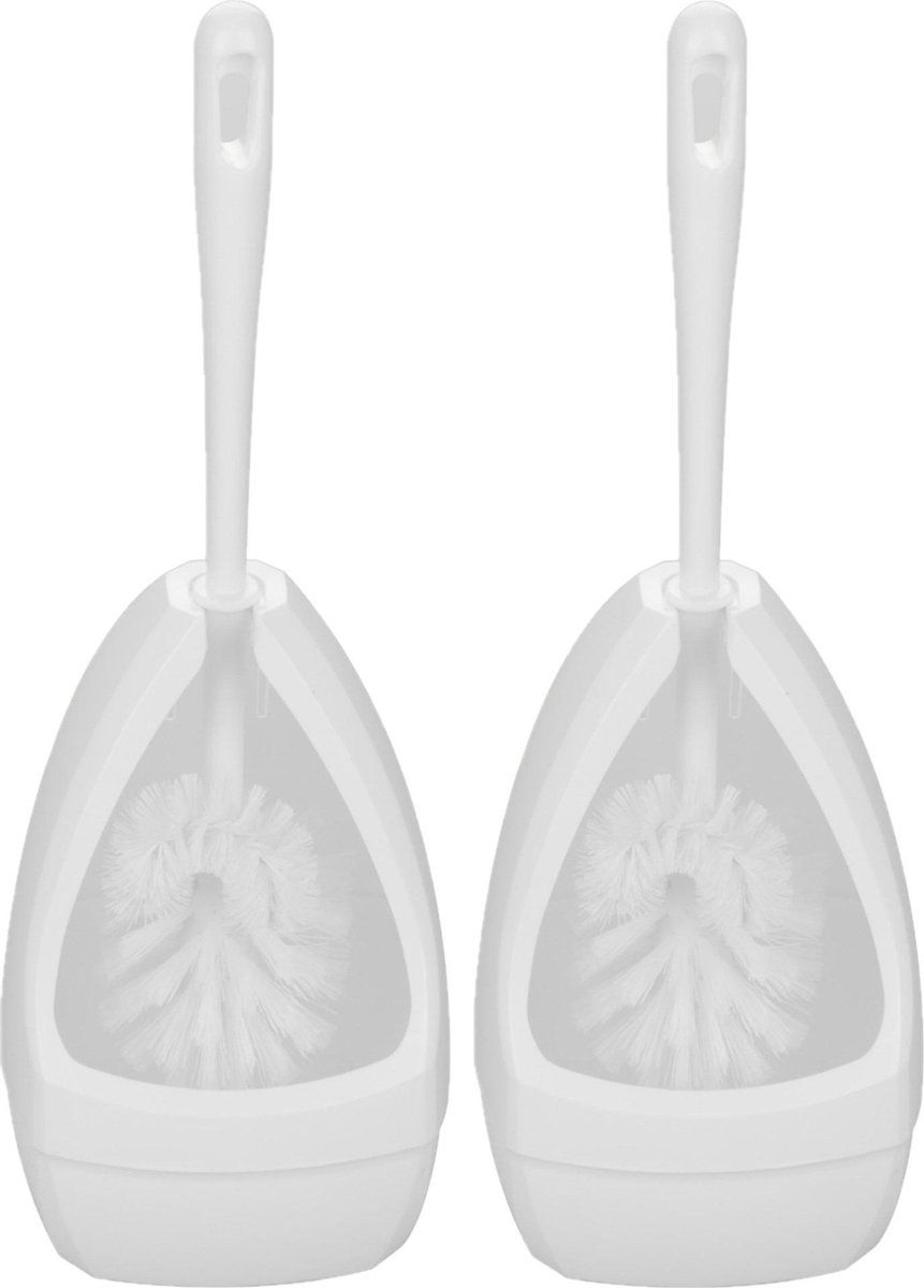 Brumag - Toiletborstelset - 2 stuks - Wit - Kunststof - 39.5 cm