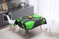 Bonamaison Tafelkleed, Anti-Mold, Sneldrogend, Waterdicht, 100% Polyester Tafellaken, Neon groene rook, 140 x 140 Cm