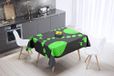 Bonamaison Tafelkleed, Anti-Mold, Sneldrogend, Waterdicht, 100% Polyester Tafellaken, Neon groene rook, 140 x 140 Cm