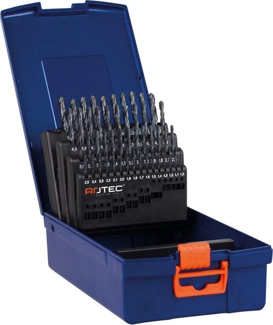 Rotec Spiraalborenset '100', DIN338, type HD-S, 50-dlg, ø1-5,9