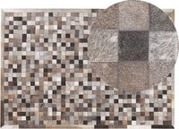 Beliani Vloerkleed leer patchwork 140 x 200 cm ARMUTLU