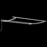 vidaXL Elektrisch zonnescherm frame met led en sensor 3,5 x 2,5 m Wit