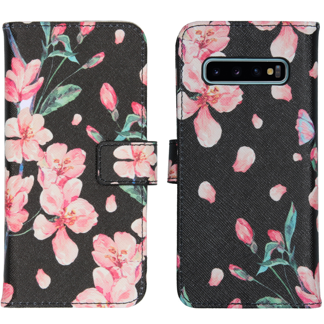 imoshion Softcase Book Case voor de Samsung Galaxy S10 - Blossom Watercolor Black