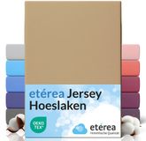 etérea Himmlische Qualität etérea Jersey Hoeslaken 180x200 - 200x200 cm Oekotex Made in Green - 100% katoen - Taupe