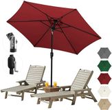 Parasol voor balkon 2,7 m – Metalen frame, UV-beschermend, Rot