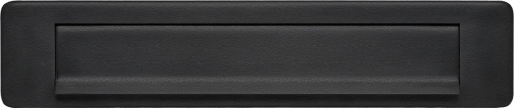 Oxloc Briefplaat RVS Zwart Recht 350X73X8.5mm - 1219636