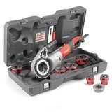 RIDGID 44943 Model 690-I Aandrijfmachine met 1/2-2 inch BSPT 11R Snijkoppen, Koffer en Steunarm
