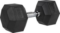 VirtuFit Hexa Dumbbell Pro - 37.5 kg - Zwart - Rubber - Per Stuk