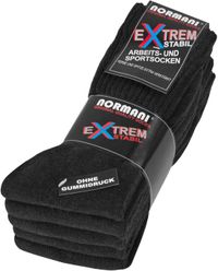 NORMANI 5 paar werk- en sportsokken „Extrem“ antraciet katoen/polyamide maat 39-42 voor mannen