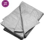 vidaXL Dekzeil 180 g/m² 3x5 m HDPE Grijs