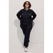 Zizzi high waist straight leg jeans Plus Size - donkerblauw