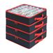 Relaxdays Kerstballen Opbergbox, Set van 4