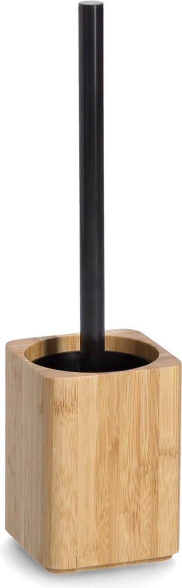 ZELLER PRESENT WC/Toiletborstel houder - bamboe hout - 35 x 9 cm - luxe kwaliteit