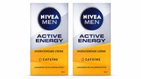 NIVEA MEN 2 x Active Energy Gezichtscrème met Cafeïne - 50 ml