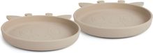 nuuroo Siliconenbord Akila Giraffe 2 stuks, Cobble stone