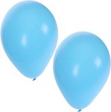 Bellatio Decorations ballonnen - 10x stuks - lichtblauw - 27 cm