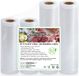 KitchenBoss Voedselvacuümzak: BPA-vrije voedselvacuümrol voor Sous Vide-machine, 4 rollen voedselvacuümfolie, plastic voedselvacuümzak, 20/28/500cm