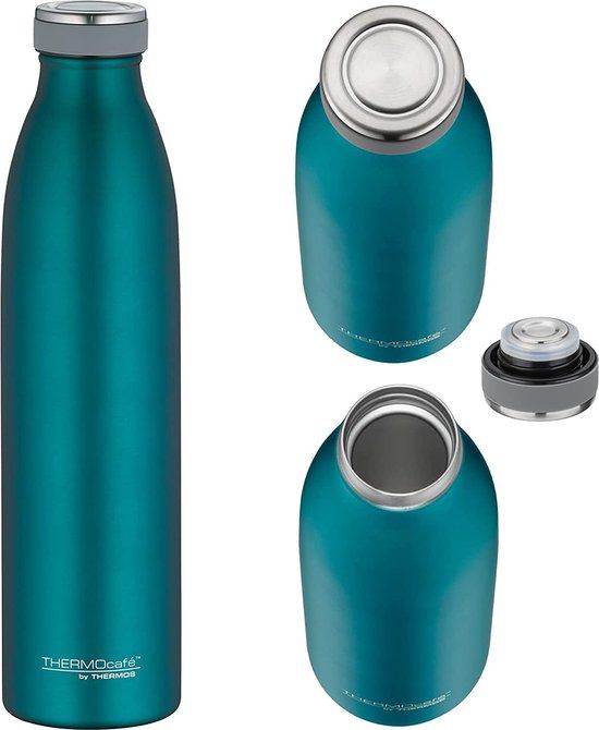 Thermos TC Bottle thermosfles roestvrij staal mat groenblauw 0,75 liter