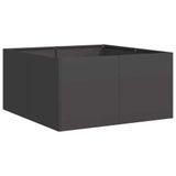 VidaXL Plantenbak Staal Zwart 80x80x40 cm