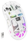 Merkloos Draadloze muis - Transparant - RGB-verlichting - 4000 DPI - Bluetooth en 2.4g