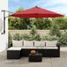 vidaXL Wandparasol 290 cm felrood