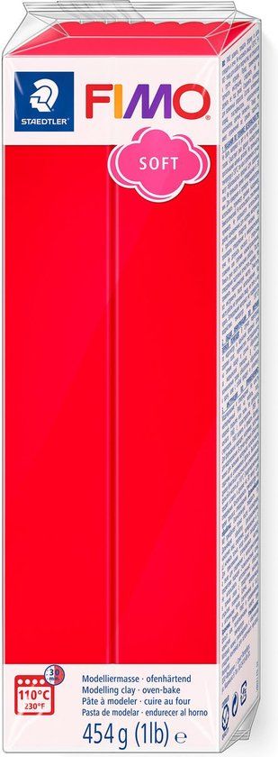 FIMO soft boetseerklei 454 g Indisch rood