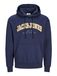 JACK & JONES Sweatshirt 'JJECaleb' navy / citroen / wit