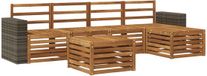 vidaXL Buiten bankenset 6 st Naturel