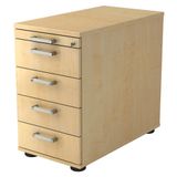 hjh OFFICE PRO Ladeblok - 4 Lades - Esdoorn - 42,8 x 80 x 72-76 cm - Signa Sc50 CE