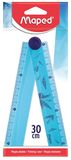 Maped - Arctic 2-in-1 opvouwbare liniaal - liniaal 15/30 cm - Kunststof versierd - Ergonomisch en compact - Schoolbenodigdheden