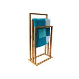 MSV Handdoekhouder bamboe 3 stangen bamboe