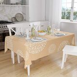 Bonamaison Tafelkleed, Anti-Mold, Sneldrogend, Waterdicht, 100% Polyester Tafellaken, Willekeurig patroon, 140 x 160 Cm - Ontworpen en Vervaardigd in Turkije