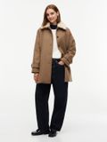 Tommy Hilfiger Dames Jassen Wol/Polyamide Cognac/Wolwit S