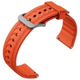 Ticwatch Smartwatch reservearmband 24 mm breed, Go Wild Fluor, rubber, horlogeband met snelsluiting, alleen voor Pro 5 / Enduro/Atlas Bonfire oranje, Bonfire Orange, M