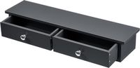 [en.casa] Wandplank met 2 lades zwevend MDF 60x15x10 donkergrijs