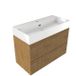 Saniclass Badkamermeubelset - 100x45x72cm - Legend keramische wastafel wit - mat eiken natural