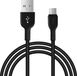 Hoco USB-kabel X20 - 3 meter, Micro USB-oplaadkabel, versterkte kabel, datakabel, telefoonkabel, kleur: zwart
