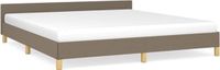 vidaXL Bedframe Stof Taupe 160x200 cm - Zonder Matras